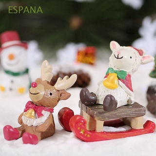 ESPANA Child Toys Christmas Gift Small Statue Micro Landscape Miniature Figurines Animal Model DIY Home Decor Santa Claus Terrarium Decoration Resin Crafts Fairy Garden Ornament