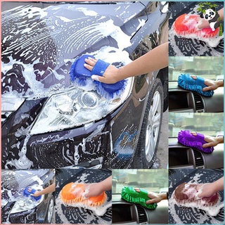 Caliente nueva microfibra chenilla Anthozoan coche limpieza esponja toalla paño Auto lavado guantes coche lavadora suministros torre de limpieza del hogar