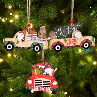 Adorno De madera colgante De árbol De navidad/camión/coche/hogar