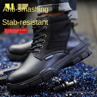 Tamaño 37~45 botas de seguridad de trabajo zapatos de los hombres impermeable antideslizante transpirable botas de invierno caliente Indestructible botas tácticas aGXh