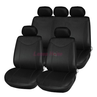 Lt- 9 unids/Set Universal asiento de coche cubierta de malla tela negro asiento cubierta sin esponja completo Protector de asiento de coche accesorios interiores (1)
