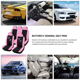 goeswell mariposa estilo de moda delantero trasero universal asiento de coche cubre lujo lindo rosa