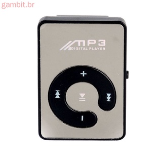 (gambit) Reproductor MP3/reproductor De espejo con clip/soporte Para tarjeta TF 8GB/Portátil/Mini Música