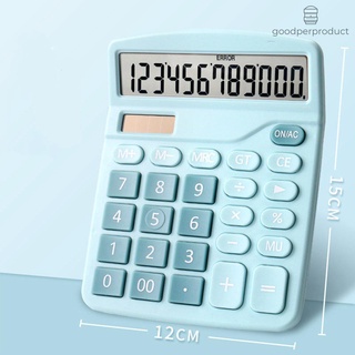 Calculadora estándar G & P De Mesa con función De Calculadora con pantalla Lcd Solar Grande De 12-git/doble potencia Para Casa Básica (5)