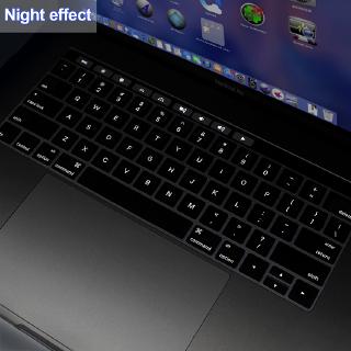 Cubierta de teclado de silicona de corte hueco que brilla en la oscuridad para Mac Pro 13 6 9 9 Pro 15 7 0 Touch Bar USA Layout