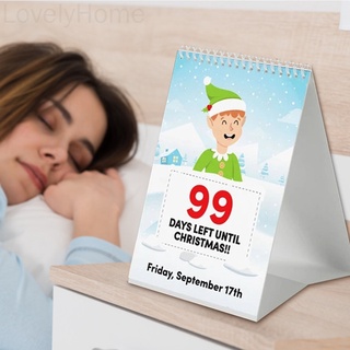 Calendario de escritorio 2021 navidad cuenta regresiva calendario 100 días izquierda citas libro para casa oficina escritorio decoración LovelyHome
