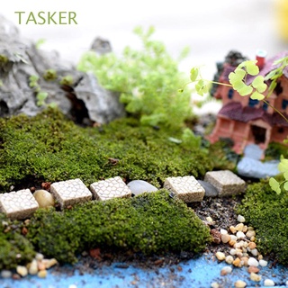 tasker mini adorno de jardín diy micro paisaje piedra miniatura bonsai pavimento estatua figura cuadrada hadas resina artesanía/multicolor
