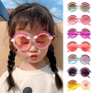 Children Kids Rainbow Cartoon Sunglasses Ultralight UV400 Protective Cute for Outdoor