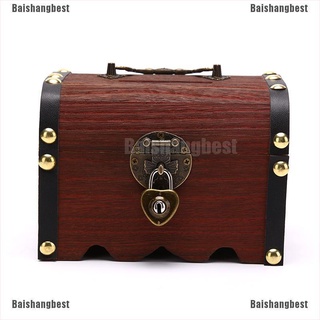 [bsb] 1 caja de almacenamiento vintage para tesoros, organizador de hucha, caja de ahorro con cerradura, diseño de baishangbest