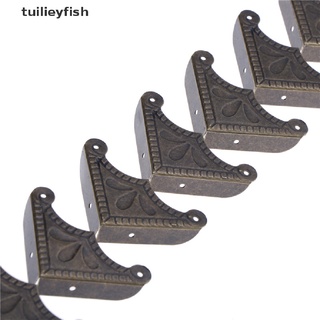 Tuilieyfish Corner Brackets Antique Brass Jewelry Gift Box Wooden Case Chest Edge Cover CO