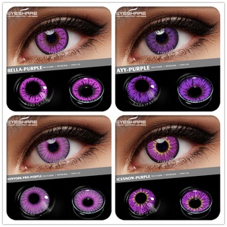 EYESHARE Cosplay Lentes De Contacto Para Ojos Rojo Púrpura 1 Par Halloween Show Cosméticos Maquillaje