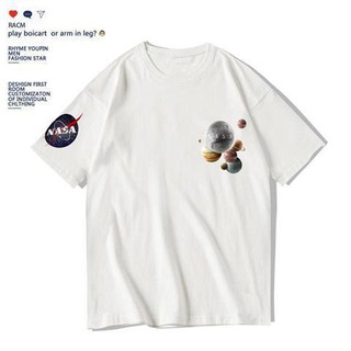 Nasa joint astronauta americana pareja femenina media manga marea marca graffiti ropa de manga corta camiseta de los hombres de fondo camisa personalización (3)