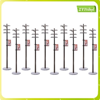 10/set Miniature Electric Line Pole for Train DIORAMAS 1/42 O Scale #1