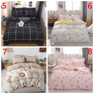 Bedding Set Bed Sheet Quilt Cover Pillowcase Home Bedroom Comfortable Washable Dormitory Single Double Suit (1)