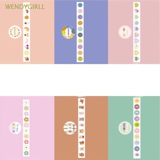 WENDYGIRLL 6 PCS Cartoon Washi Tape Cute Card Making Stickers New DIY Photo Album Diary Scrapbooking