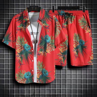 Sanya Beachwear Traje De Los Hombres De Manga Corta Camisa De Gran Tamaño Suelto Hawaii De Secado Rápido Casual Pantalones Cortos Pareja 2 28 (5)