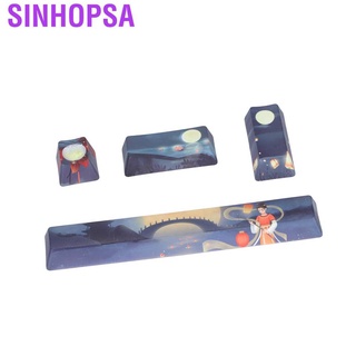 Sinhopsa 4 teclas personalizadas cómodas sensación de Color duradero patrón de dibujos animados DIY PTB para teclados mecánicos (6)