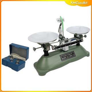 100 Gram Table Mechanical Balance Scale with 5 Weights School Physics Teaching