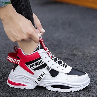 Otoño De Los Hombres Zapatos De Deporte Casual Zapatillas Versión Coreana Moda Blanco Todo-Partido Daddy Tre (7)