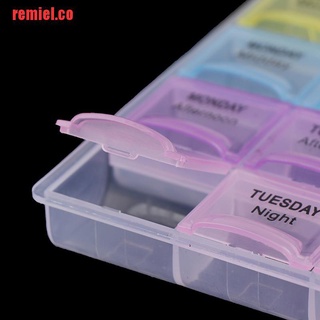 [remiel] caja de pastillas de 28 celdas todo el mes organizador de medicina semana 7 días Ta (3)