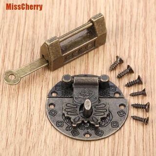 [MissCherry] 2 piezas Vintage de hierro antiguo candado de latón viejo para maleta llave de cajón