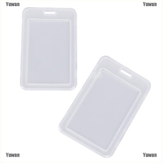 <yuwan> 2pcs simple transparente plástico nombre tarjeta cubierta banco titular de la tarjeta