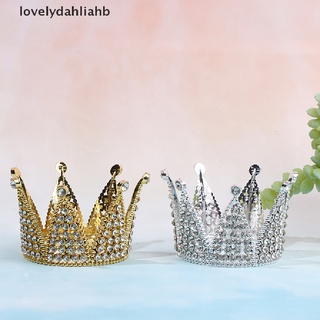 [i] corona pastel topper cristal perla tiara niños adorno de pelo fiesta de cumpleaños suministros [caliente]
