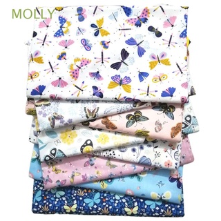molly 8 unids/set bebé y niño mariposa impresión tela diy algodón patchwork tela de costura artesanía acolchado ropa tela