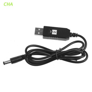CHA USB DC 5V A 12V 2.1x5.5mm Macho Step-Up Convertidor Cable Adaptador Para Router