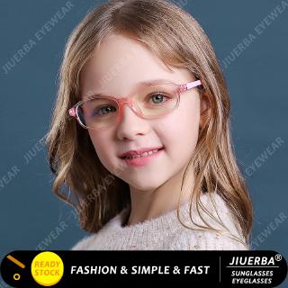 （JIUERBA）Lentes reemplazables estilo de moda coreana para niños TPEE silicona marco de anteojos flexibles gafas antirradiación