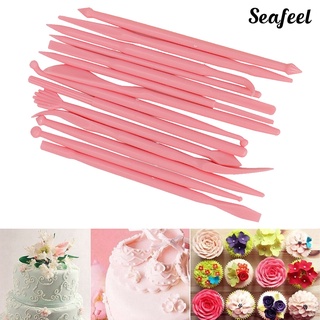 (seafeel) 14 piezas de cortador de modelado de pasteles sugarcraft diy herramienta de decoración de tallado bolígrafo (2)