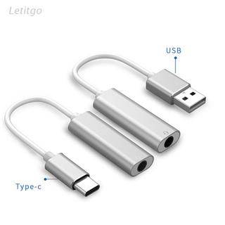 LETI USB type-C a 3,5 mm Jack estéreo auriculares Cable adaptador de Audio tarjeta de sonido externa