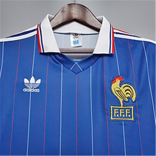 Camiseta retro francia 1982 casa de fútbol la mejor calidad tailandesa (3)