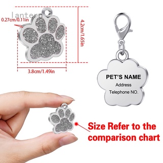 Dog etiquetas Personalizadas De aleación De zinc Flash polvo huella Pet Personalizadas Para Gatos gatito Cachorro ID nombre collar