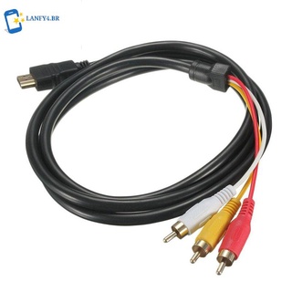Cable Adaptador Av De audio y video 1080p Hdtv Hdmi-compatible Macho a 3 Rca