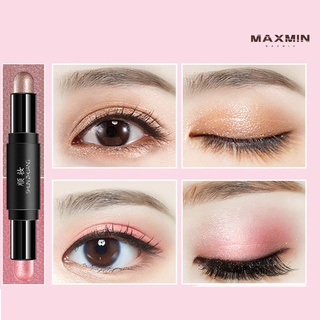maxmin 3g lápiz de sombra de ojos de doble cabeza brillos de larga duración maquillaje mate resaltador (7)