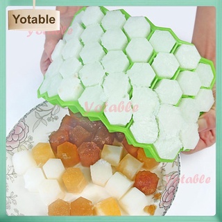 bandeja de cubitos de hielo de nido de abeja de 37 celdas con tapa, caja de hielo, color aleatorio