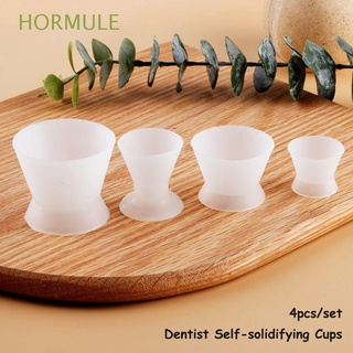 hormule 4 unids/set nuevo taza de mezcla equipo médico dentista auto-solidificante tazas de laboratorio dental de silicona dental antiadherente tazón
