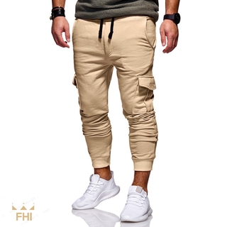 Pantalones plisados Para hombre/Fitness/pantalones largos deportivos elásticos Para hombre