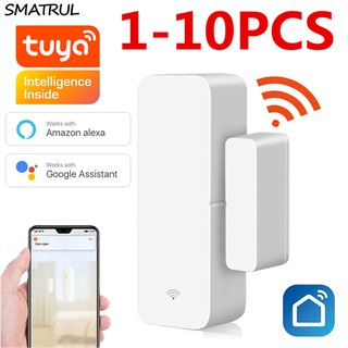 SMATRUL Tuya inteligente Sensor Door WiFi Door Open/detectores de Closed Compatible con aplicación tLife