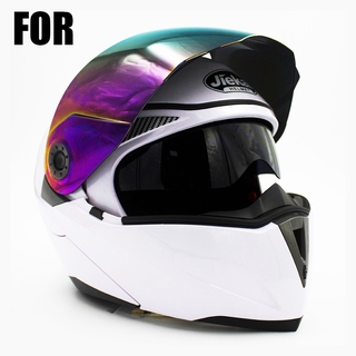 Jiekai 105 modelo de casco visera lente Flip up cascos de motocicleta de cristal (6)