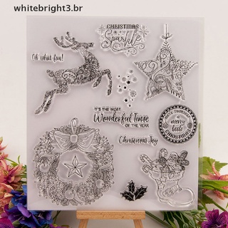 Sello De silicona blanco Transparente Para sellos De goma Diy/álbum De recortes/navidad/(blanco)