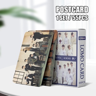 55 unids/caja enhypen photo card 2021 border album lomo tarjeta fotográfica tarjetas postales
