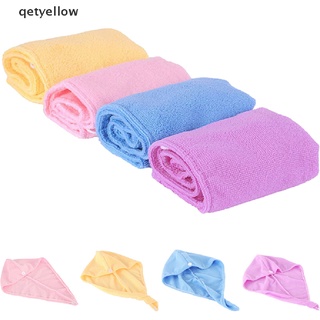 qetamarillo microfibra envoltura de pelo toalla secado baño spa cabeza gorra turbante twist ducha seca caliente co
