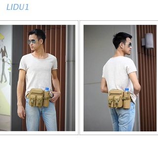 LIDU1-Bolsa Para Cintura Con Botella De Agua , Impermeable , Molle , Riñonera , Cinturón