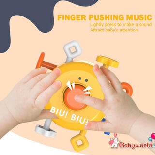 Bb.baby Duck Push Pull Press juguete de voz dedo ejercicio educación juguetes amarillo