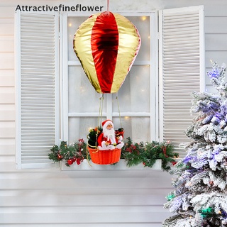 [aff] colgante de decoración de papá noel con globos de aire caliente/decoración de navidad/decoración suspendida/atractivefineflower