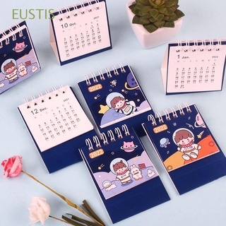 EUSTIS Cartoon Desk Calendar Mini Table Calendar 2022 Calendar Daily Schedule Planner Monthly Creative School Office Supplies Planner Book Stationery Agenda Plan
