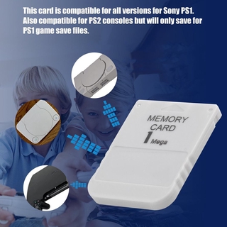 [aabb] tarjeta de memoria PS1 1 Mega tarjeta de memoria para Playstation 1 One PS1 PSX juego útil práctico asequible blanco 1M 1MB (2)