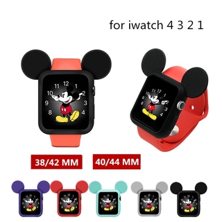 Funda De silicona De Mickey adorable Para Apple watch Iwatch serie De goma Se 6 5 4 3 2 1 funda 38mm 42mm 40mm 44mm niña niño